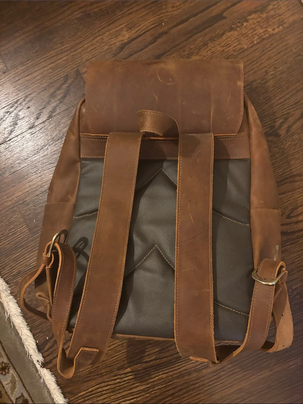 Brown Leather Backpack - Classic Men's Rucksack